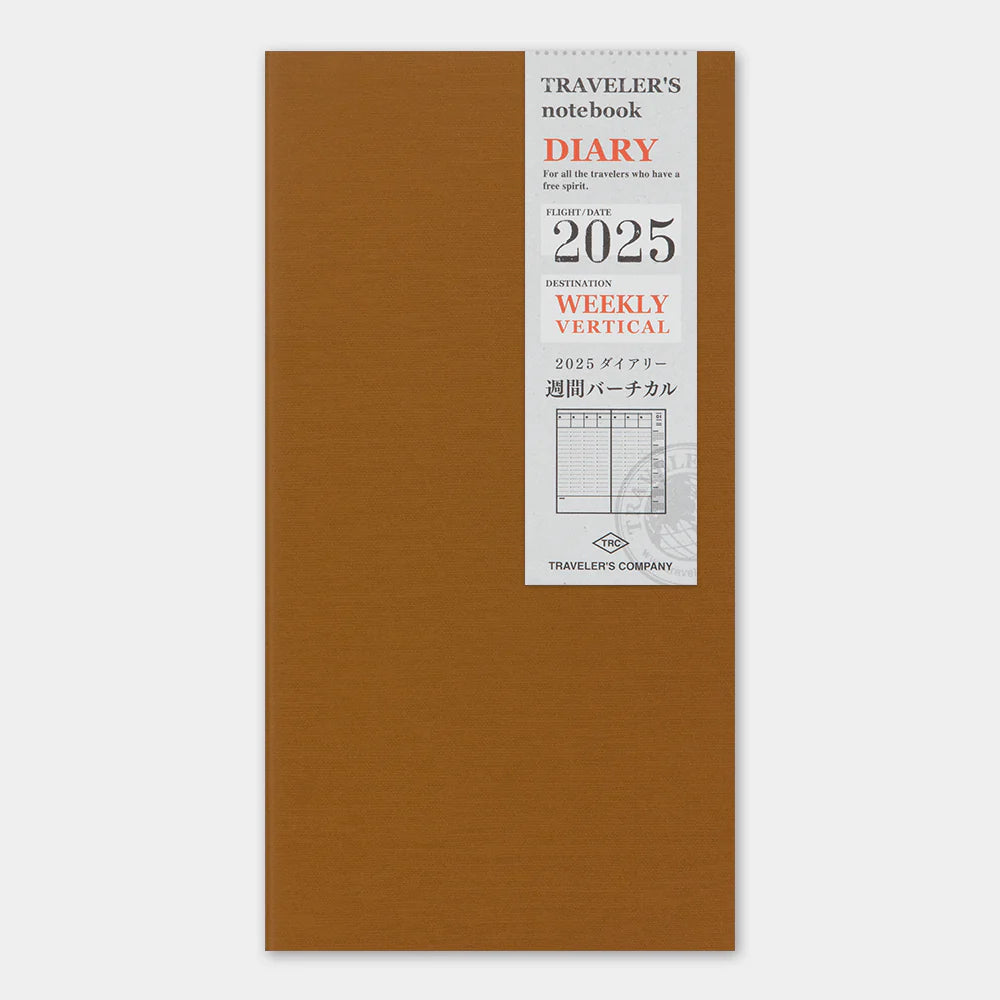 TRAVELER'S notebook 2025 Weekly Vertical Second half BROWN (Regular Size)