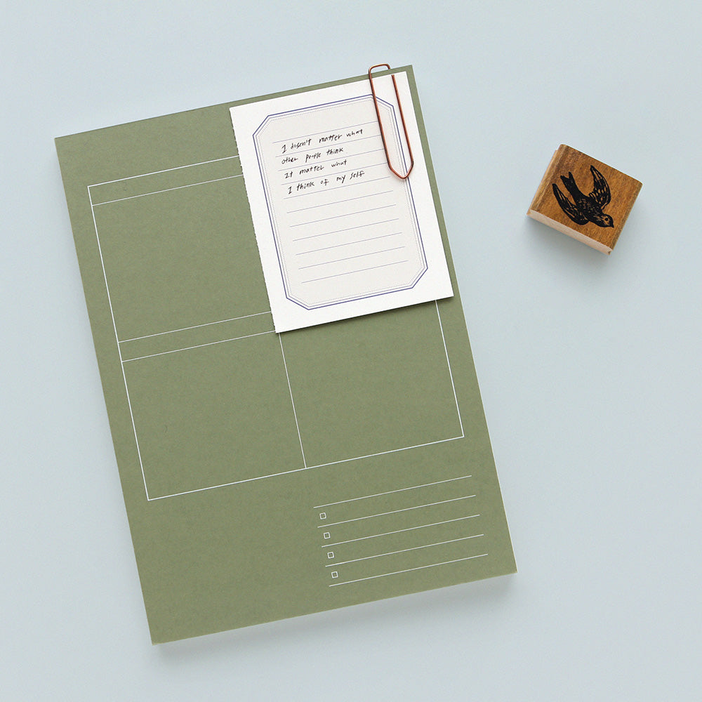 EIGHT STEPS NOTE (moss green)