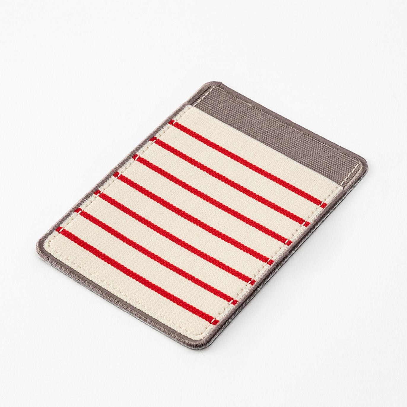 Elastic Pocket Sticker Stripe Red