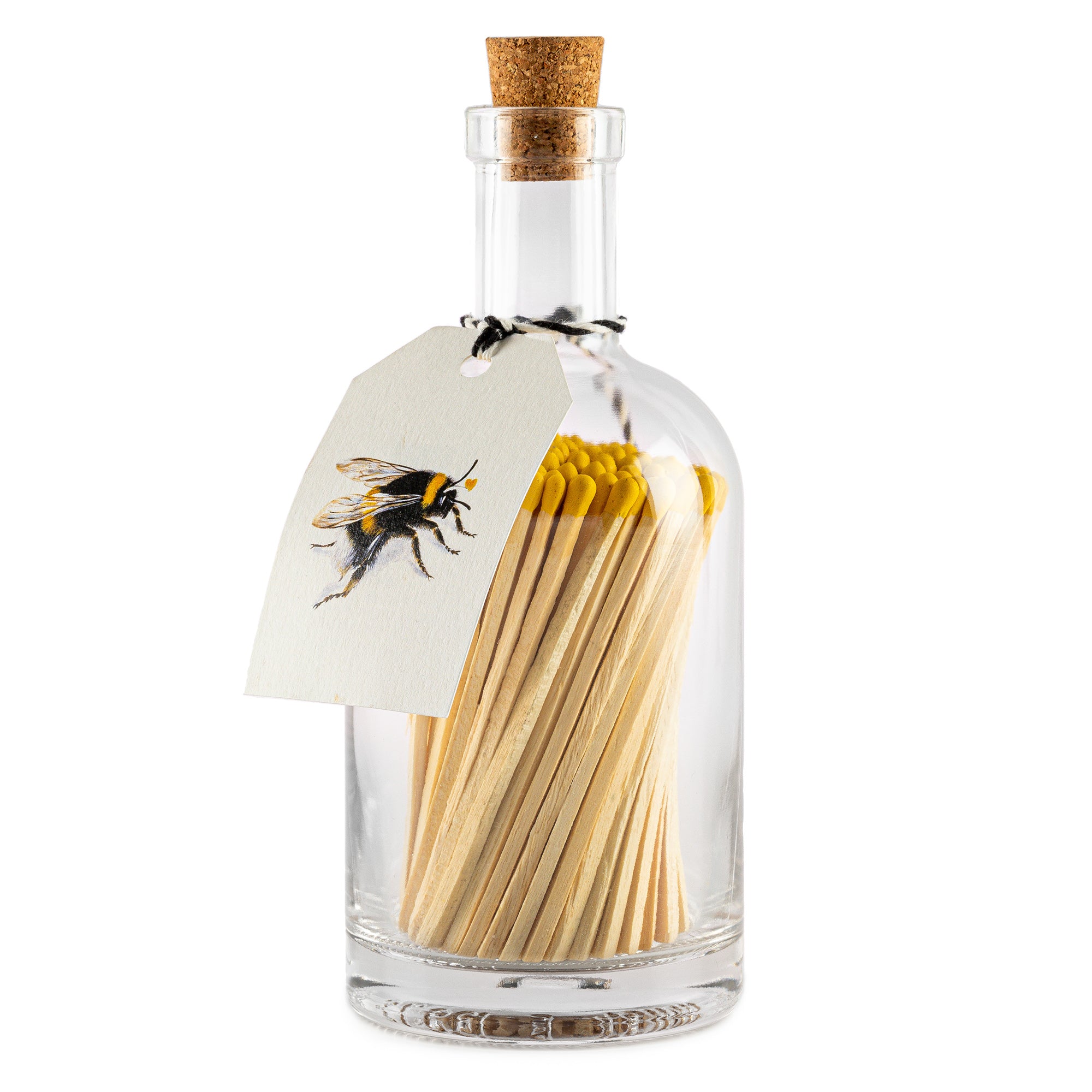 Match Bottle with Printed Bee Tag