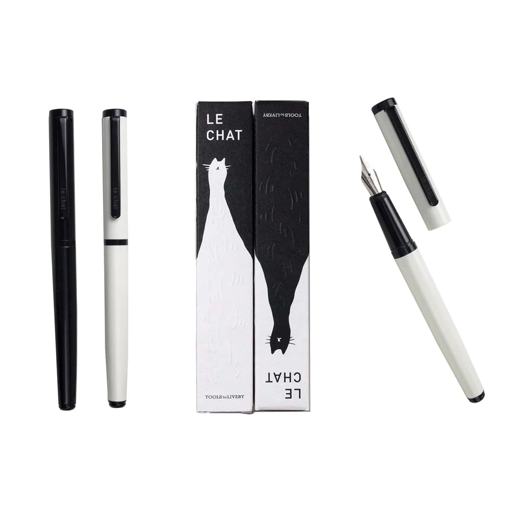 Le Chat Fountain Pen - Fine - White