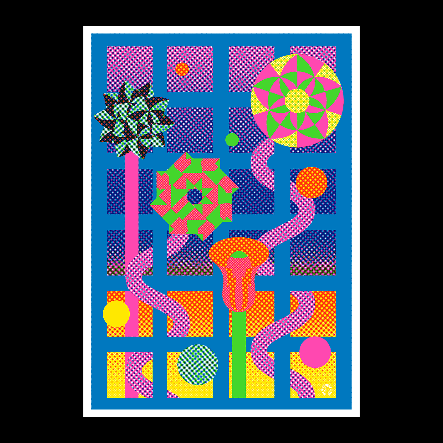 Poster Fiori Psichedelici| A3