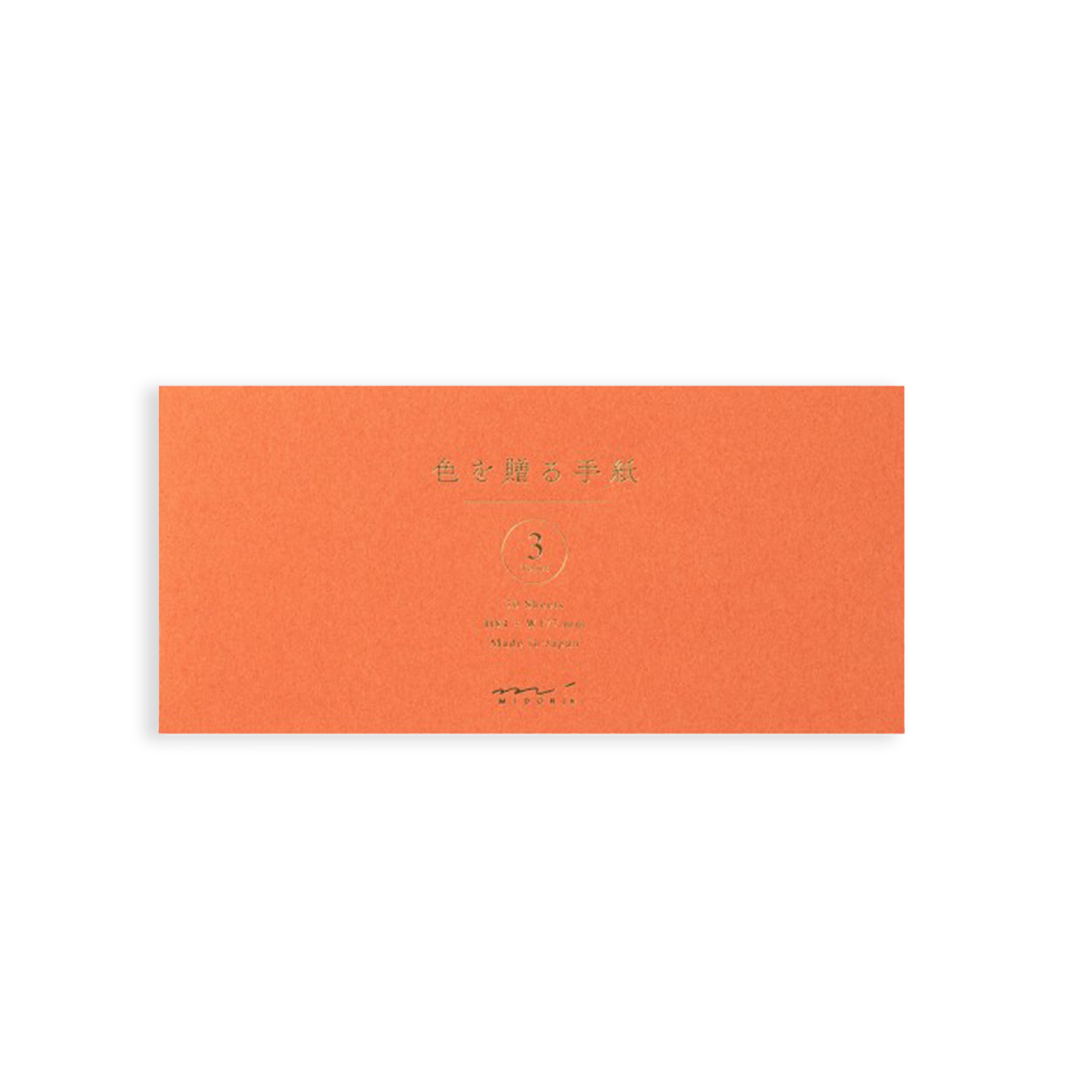 Message Letter Pad Midori Giving a Color | Brown