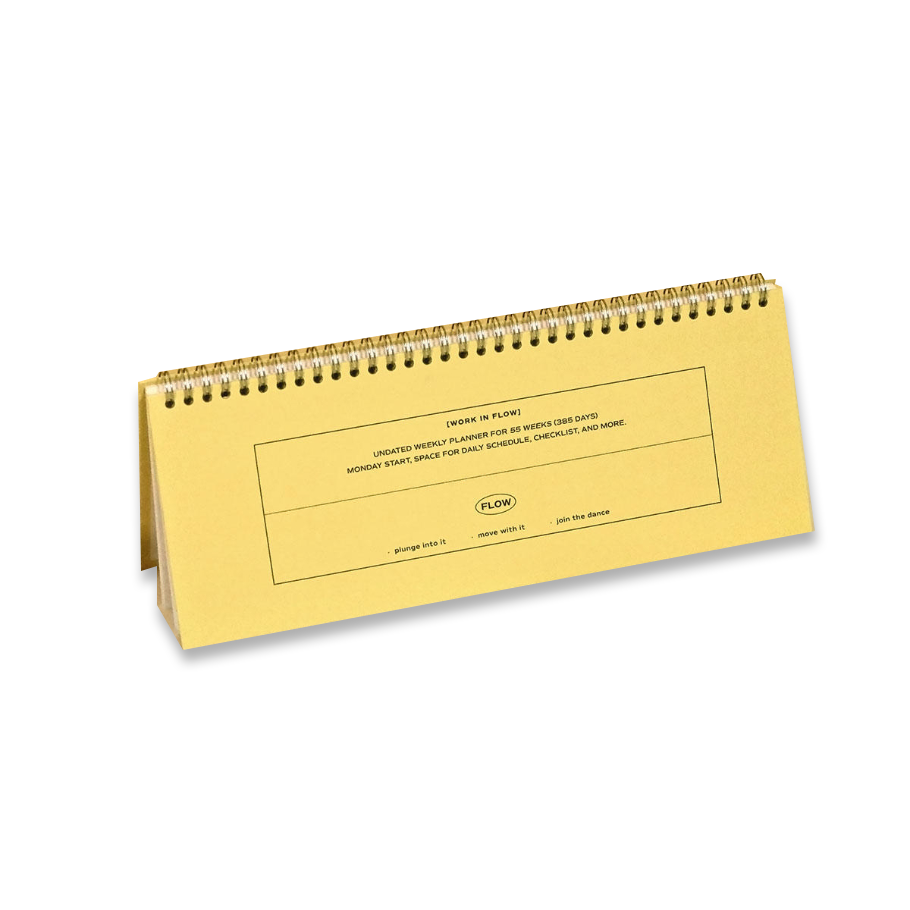 Flow Weekly Planner (undated / 12 mth) 01 Butter Yellow