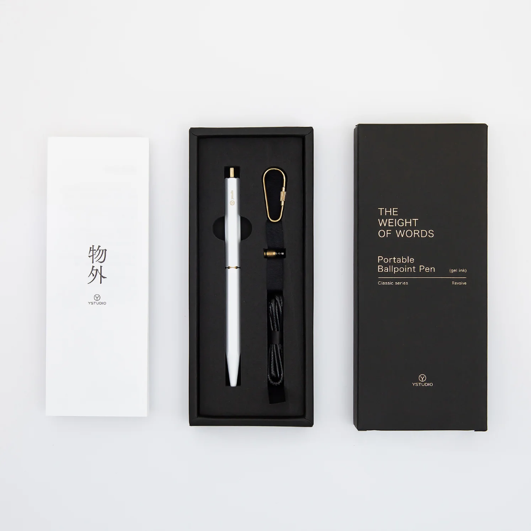 Portable Ballpoint Pen (gel ink) - White
