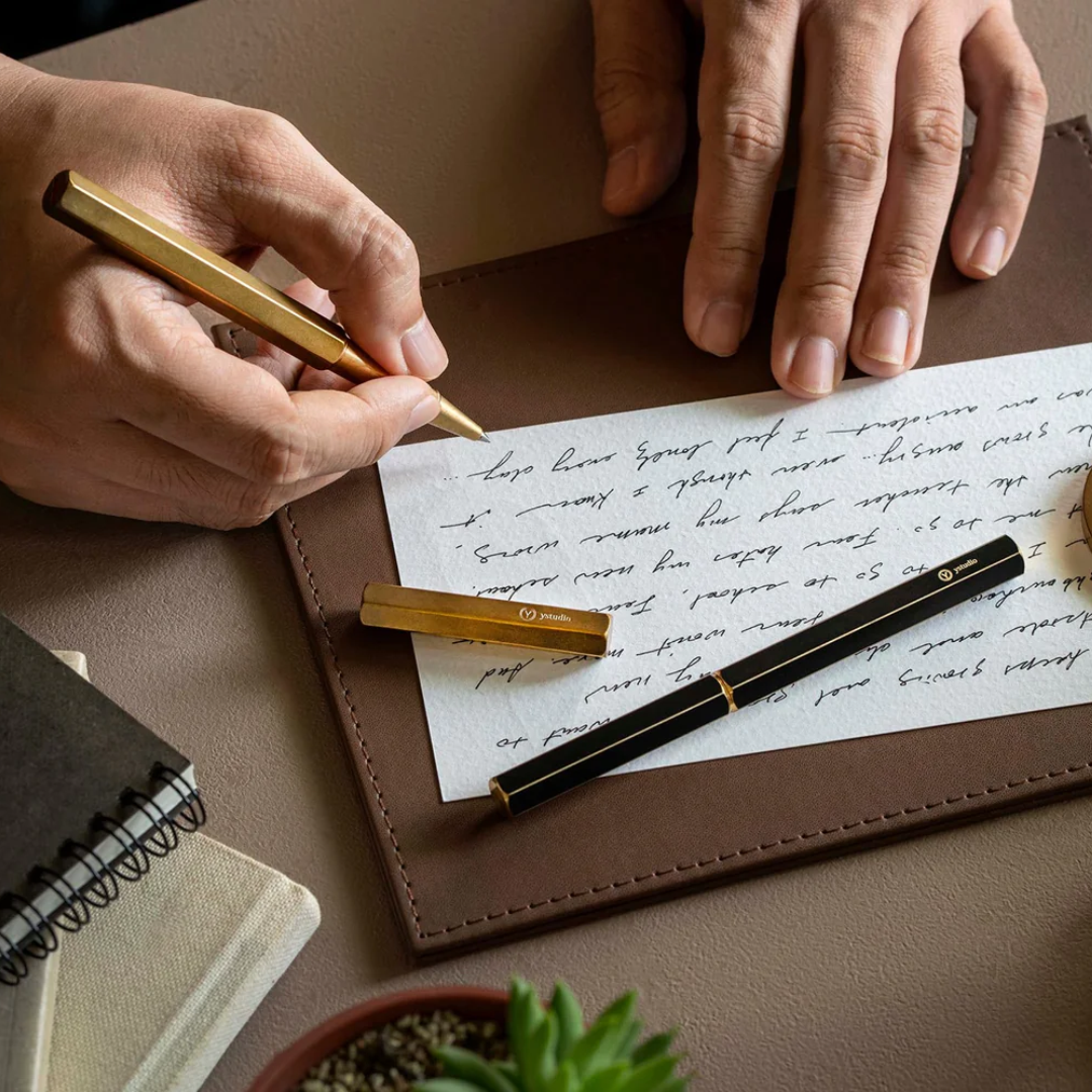 Revolve Rollerball Pen - Brass