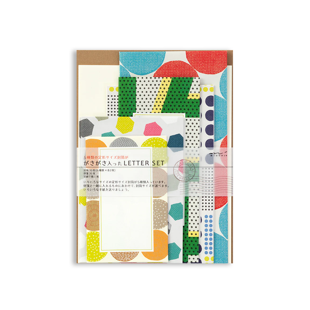 Midori Multiple Packed Letter Set 762- Geometric