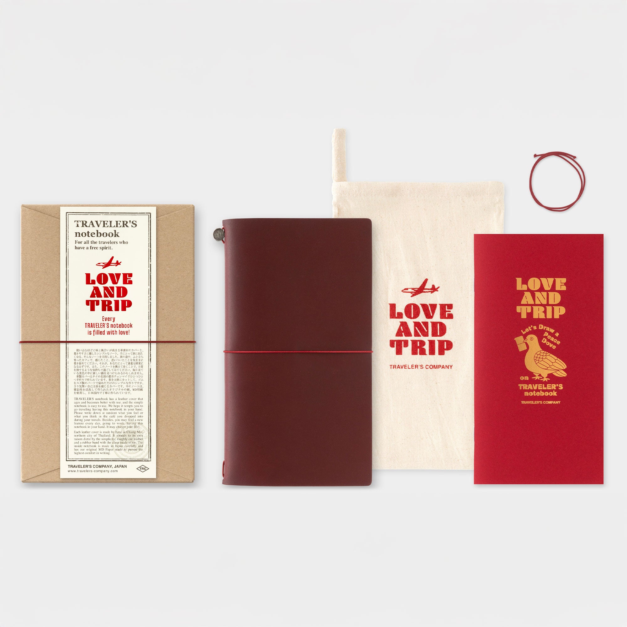 Traveler's Notebook Regular Size Love and Trip Red Edizione Limitata