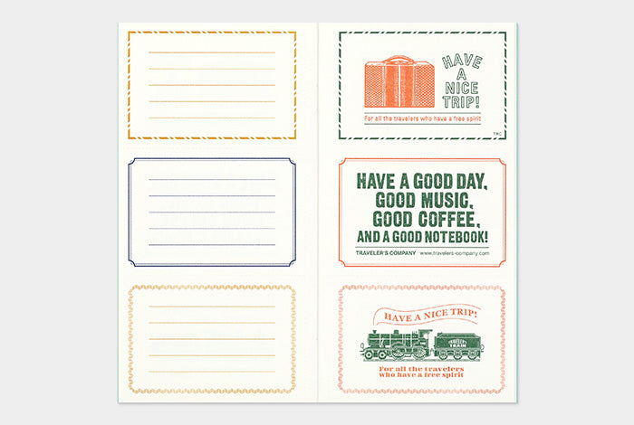 TRAVELER'S REGULAR SIZE REFILL - Message Card