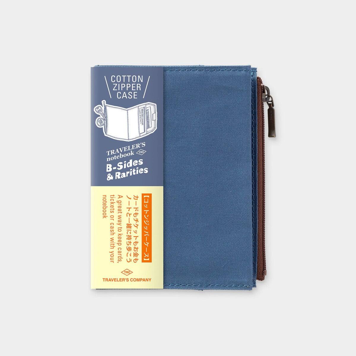 Traveler's Notebook B-Sides & Rarities Cotton Zipper Case Passport Size Blu Edizione Limitata - Todo Modo
